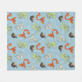 Couverture Polaire Magical Creatures Vintage Pattern (Devant (Horizontal))