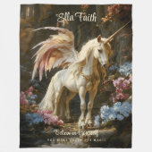 Couverture Polaire Magical Fairytale Unicorn Nursery ou Ado (Devant)