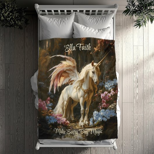 Couverture Polaire Magical Fairytale Unicorn Nursery ou Ado
