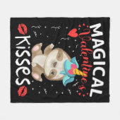 Couverture Polaire Magical Valentine's Kisses (Devant (Horizontal))