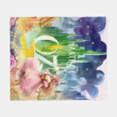 Couverture Polaire Magicien Oz Anniversaire Bonne Sorcière Décor pers (Devant (Horizontal))