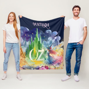 Couverture Polaire Magicien Oz Anniversaire Bonne Sorcière Décor pers