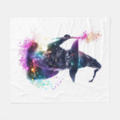 Couverture Polaire Magie de chat Wizard (Devant (Horizontal))