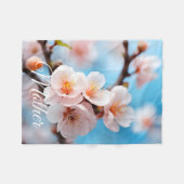 Couverture Polaire Magie de Fleur Rose (Devant (Horizontal))