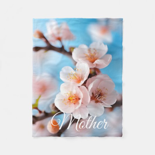 Couverture Polaire Magie de Fleur Rose (Devant)
