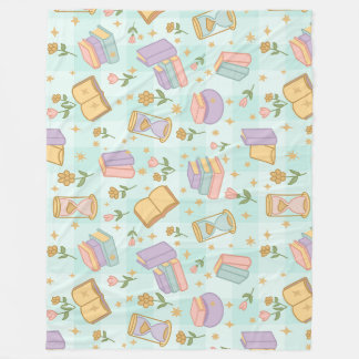 Couverture Polaire Magie livresque fille pastel vert