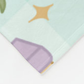 Couverture Polaire Magie livresque fille pastel vert (Coin)
