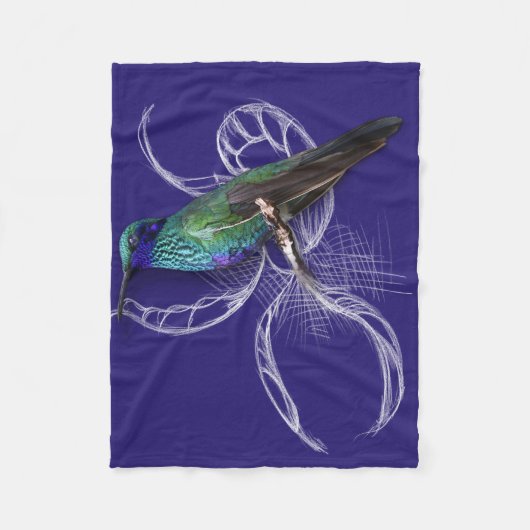 Couverture Polaire Magnifique colibri - personnalisez en ajoutant un (Devant)