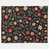 Couverture Polaire Magnifique Collection Florale tendance vintage (Devant (Horizontal))
