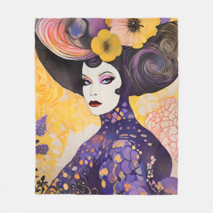 Couverture Polaire Magnifique Drag Queen Klimt Style