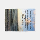 COUVERTURE POLAIRE MAGNIFIQUE MATTHEW 11:28 SCRIPTURE VERSE (Devant (Horizontal))