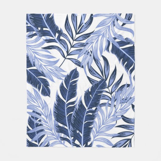 Couverture Polaire Magnifique Motif bleu tropical (Devant)