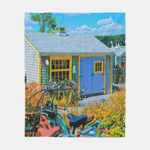 Couverture Polaire Magnifique peinture cycliste