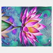 Couverture Polaire Magnifique Portrait rose Lotus Flower (Devant (Horizontal))