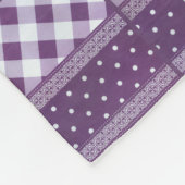 Couverture Polaire Magnifique prune motif décorative féminine (Coin)