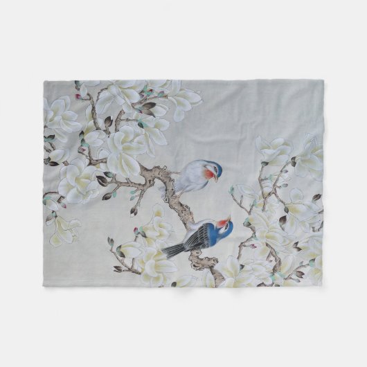 Couverture Polaire Magnolia blanche (Devant (Horizontal))