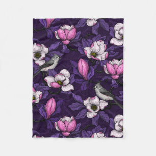 Couverture Polaire Magnolia en floraison et tireur 4