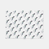 Couverture Polaire Magpie Bird de l'État de Victoria (Devant (Horizontal))