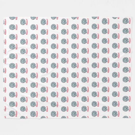 Couverture Polaire MahJong game symbol Joker tile (Devant (Horizontal))