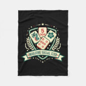 Couverture Polaire Mahjong Lover Chinese Game Night Funny Mahjong Soc (Devant)