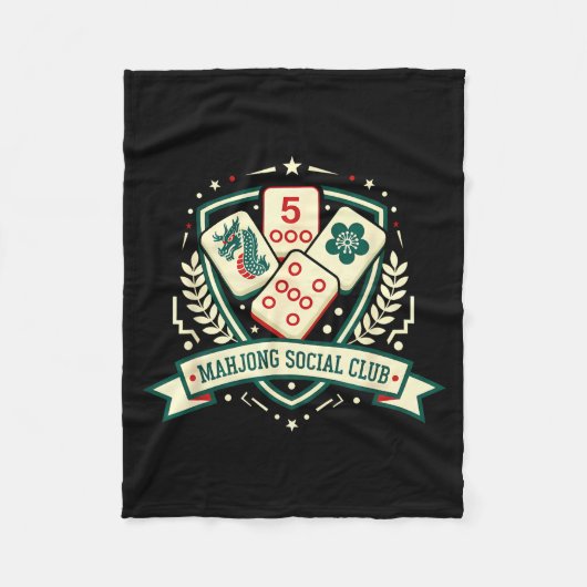 Couverture Polaire Mahjong Lover Chinese Game Night Funny Mahjong Soc (Devant)