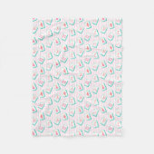Couverture Polaire Mahjong pastel rayé rose (Devant)