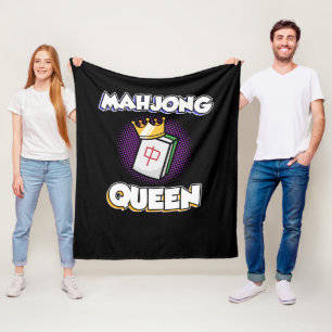 Couverture Polaire Mahjong Queen Jeu Mahjong Joueur Jeux Graphique