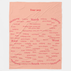 Couverture Polaire Mahjong tuiles noms de mots