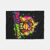 Couverture Polaire Maillot de baseball Party animals (Devant (Horizontal))
