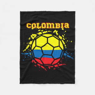 Couverture Polaire Maillot de fan de football de Colombie drapeau col