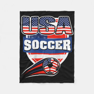 Couverture Polaire Maillot de fans de football d'Amérique fière - Dra