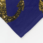 Couverture Polaire Maillot or motif Ancre marine Monogram (Coin)