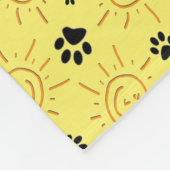 Couverture Polaire Main amusante tirée sur des pattes noires ensoleil (Coin)