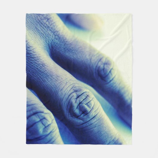 Couverture Polaire Main bleue électrique (Devant)