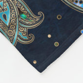 Couverture Polaire Main de Hamsa - Main de Fatima Blue Gemstones (Coin)