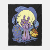 Couverture Polaire Main de zombie Halloween (Devant)