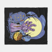 Couverture Polaire Main de zombie Halloween (Devant (Horizontal))