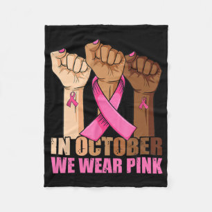 Couverture Polaire Main En Octobre Nous Portons Pink Breast Cancer Aw