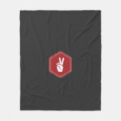 Couverture Polaire main, geste, pouce, police de caractères, rouge, p (Devant)