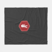 Couverture Polaire main, geste, pouce, police de caractères, rouge, p (Devant (Horizontal))