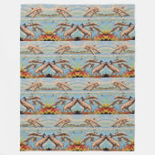 Couverture Polaire Main Painted by Number | Dolphins | (Devant)