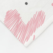 Couverture Polaire Main titrée Coeur mignon et amour (Coin)