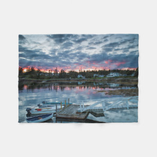 Couverture Polaire Maine, Newagen, port au coucher du soleil 2 2