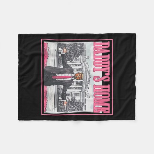 Couverture Polaire Mains larges devant la Maison de Papa Blanc Pi (Devant (Horizontal))