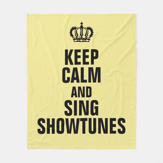 Couverture Polaire Maintenez calme et chantez Showtunes (Devant)