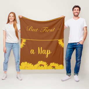 Couverture Polaire Mais D'Abord Une Nap Citation Drôle Des Tournesols