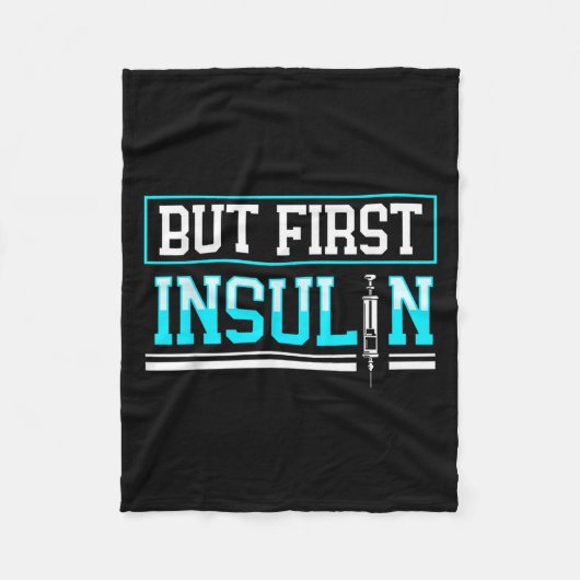 Couverture Polaire Mais Première Insuline Drôle Sensibilisation au di (Devant)