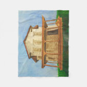 Couverture Polaire Maison aquarelle (Devant)