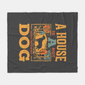 Couverture Polaire Maison de chien vintage (Devant (Horizontal))