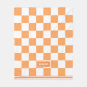 Couverture Polaire Maison de famille À damiers Orange Sherbet (Devant)